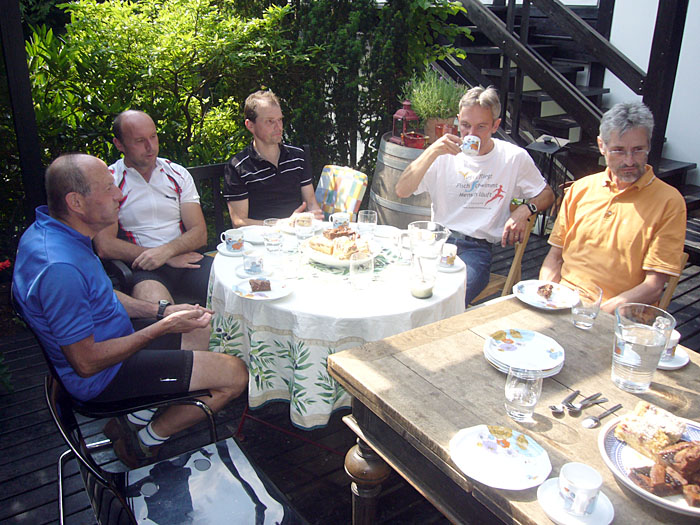 Nach der Tour gibt es Kaffee und Kuchen bei Silvia und Thorsten