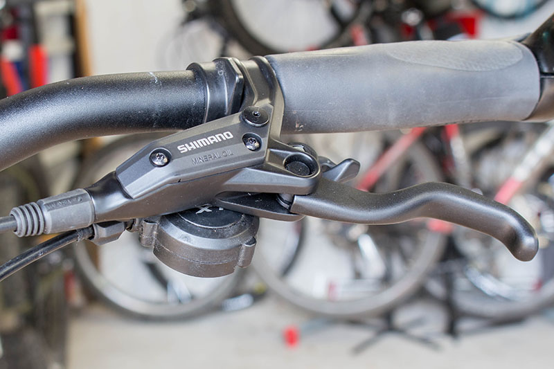 Shimano Deore M447: Bremsgriff links f&uuml;r die Hinterradbremse