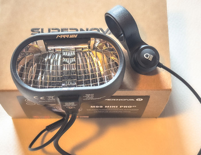 Supernova M99 Mini Pro (45 km/h) mit StVZO-Zulassung (auch für S-Pedelecs mit 45 km/h)