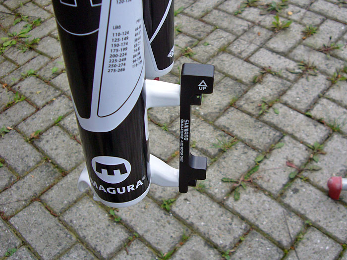 Shimano Adapter vorn: SM-MA-F203P/P f&uuml;r 203 mm Bremsscheibe