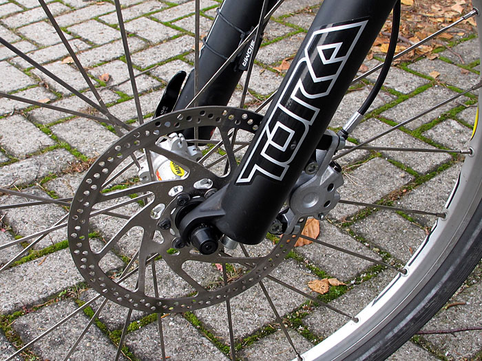 Magura Louise Bremssattel und Shimano 180 mm Bremsscheibe