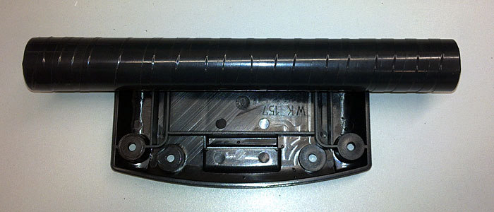 Kanibalisierter KlickFix-Adapter mit angeschraubtem Alu-Rohr