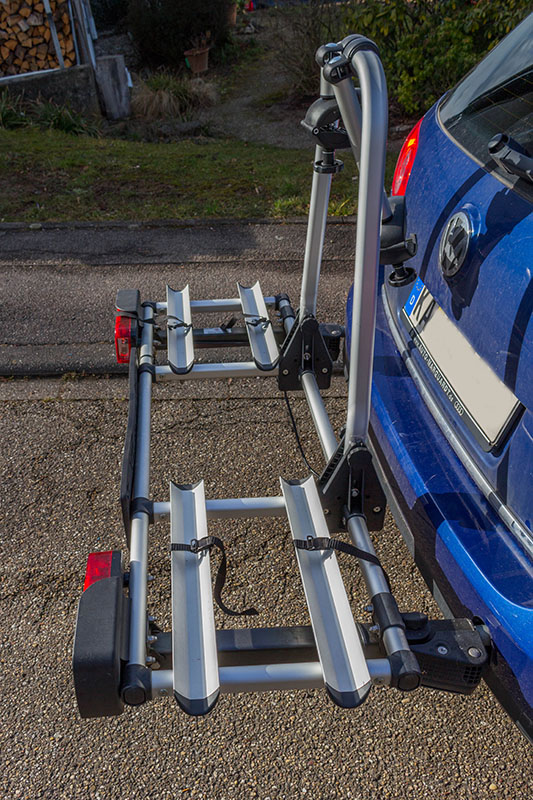 Der Träger ist nur für schmale Reifen vorgesehen