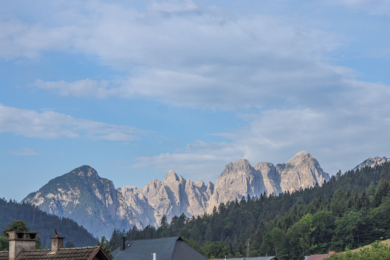 ... sieht man schon die italienischen Berge