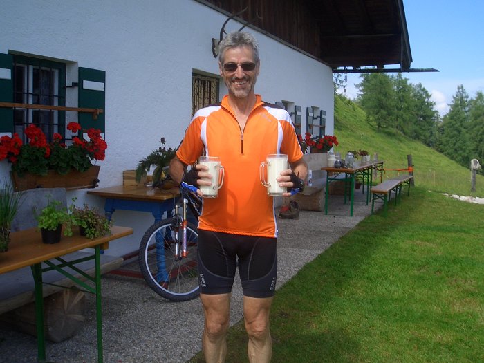 Milch macht m&uuml;de Radler munter ;-)