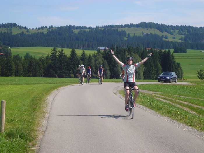 Silvia in Siegerpose