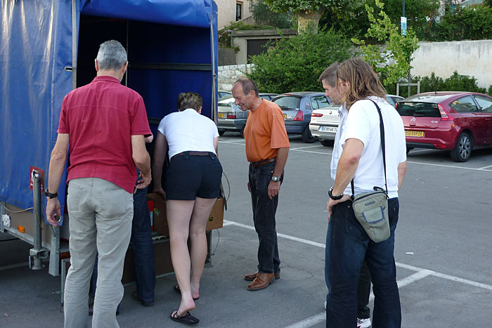 Ausladen der R&auml;der und ...