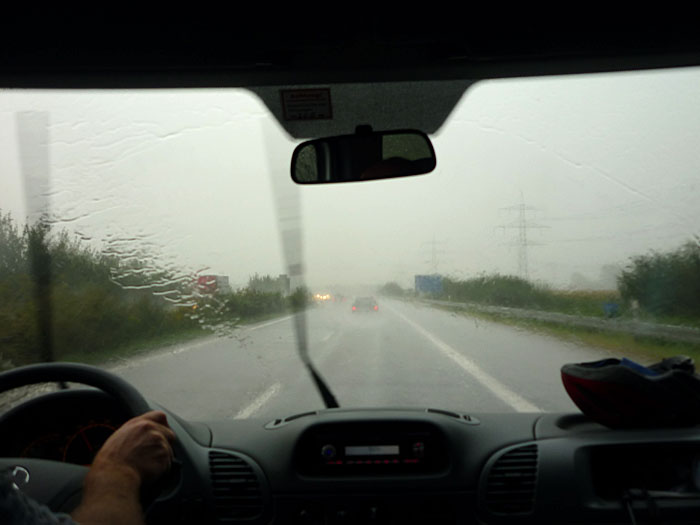 Und so sieht der Blick nach drau&szlig;en aus, brrrrr