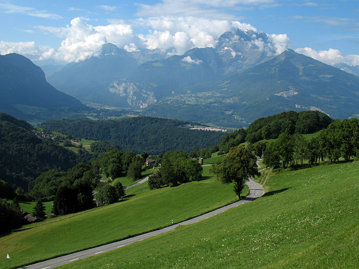 Diese Stra&szlig;e sind wir hinauf gefahren