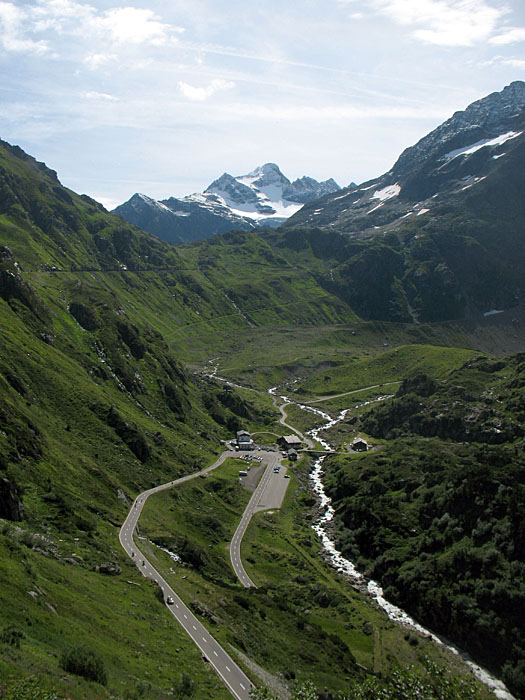 Blick zur H&uuml;tte am Steingletscher