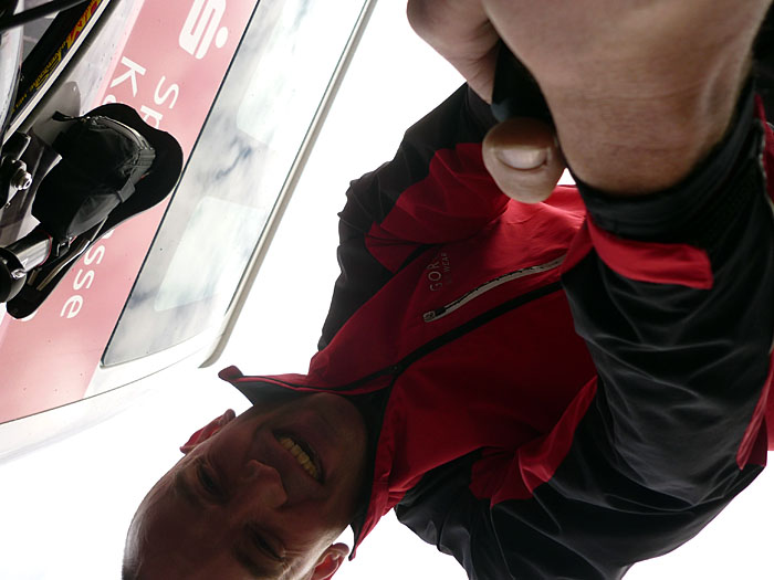 Luft wird in die Reifen gepresst