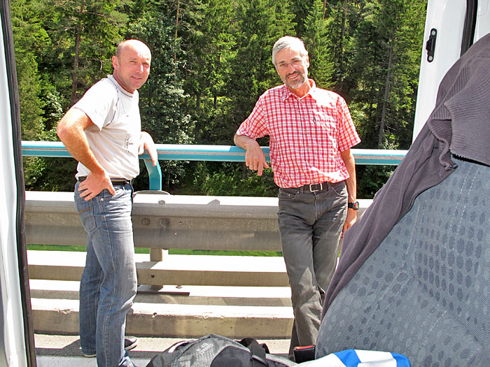 Warten auf die Weiterfahrt