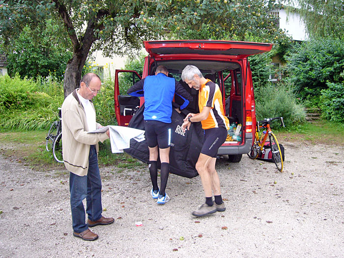 Fertigmachen zur Abfahrt