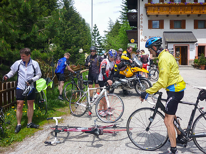 Ankunft am Gampenpass