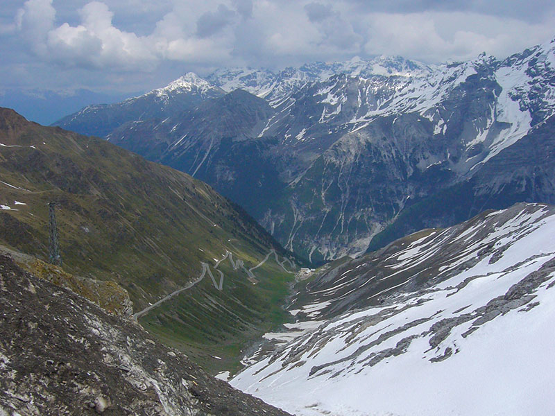 Von dort unten sind wir hinauf gefahren