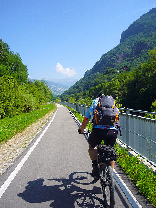 ... dann rollen wir auf dem Brennerradweg nach Norden