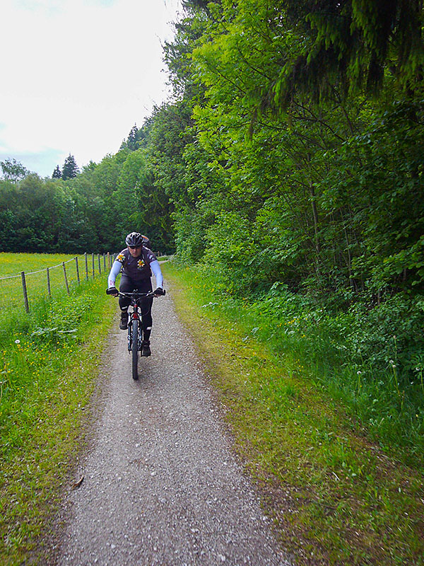 Auf der Austria-Seite sind die Radwege nicht so prickelnd, aber wir haben ja ein MTB