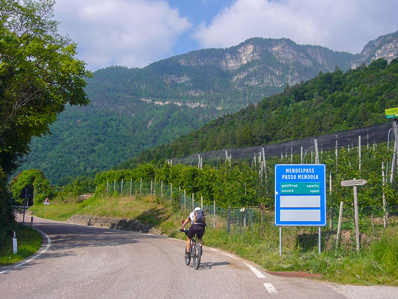 Heute fahren wir eine modifizierte Mendel-Gampenrunde