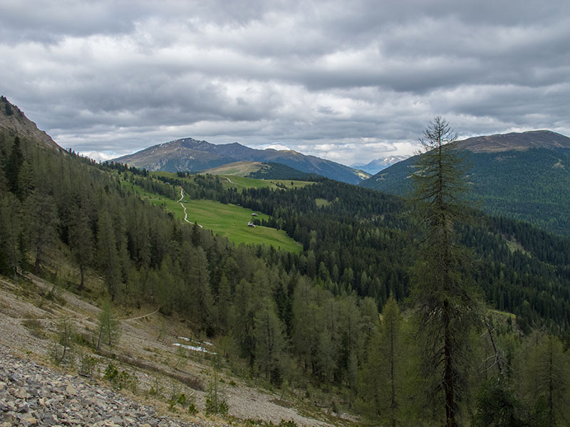 Links sieht man unseren zur&uuml;ckgelegten Weg