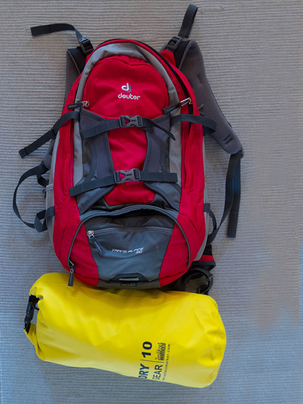 Mein Gep&auml;ck f&uuml;r den Alpencross