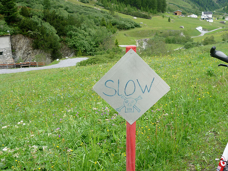 Damit wir bergauf nicht zu schnell werden ;-)