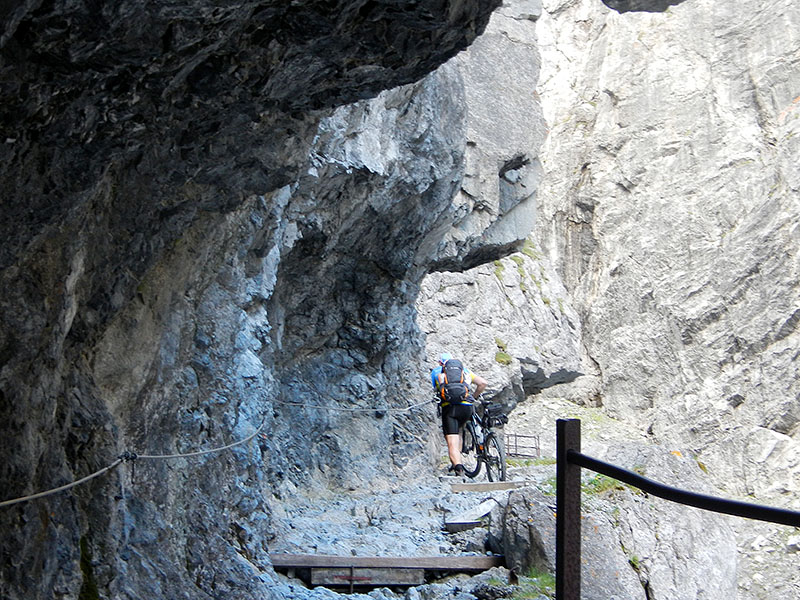 Stufen erleichtern den Aufstieg