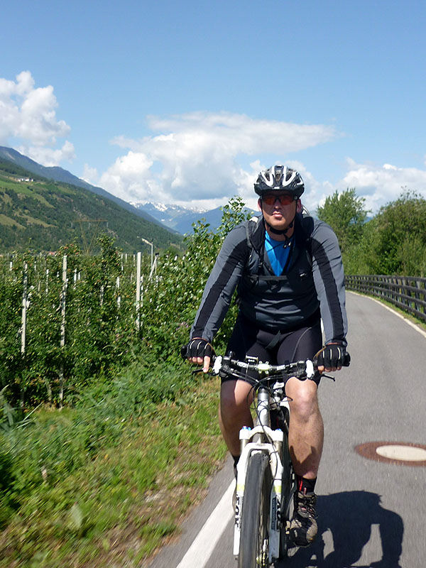... radeln wir Richtung Bozen