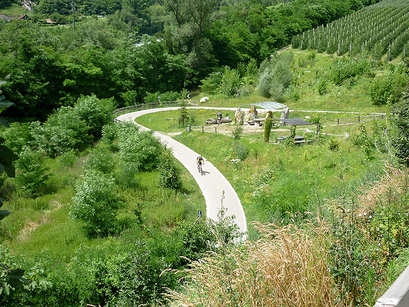 Radweg bei Meran