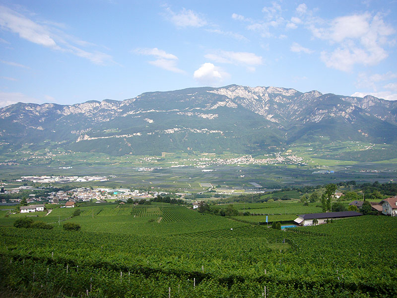 Rechterhand liegt das Etschtal