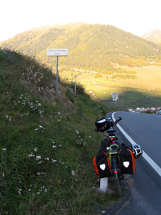 Ab jetzt geht es bergab bis Nauders