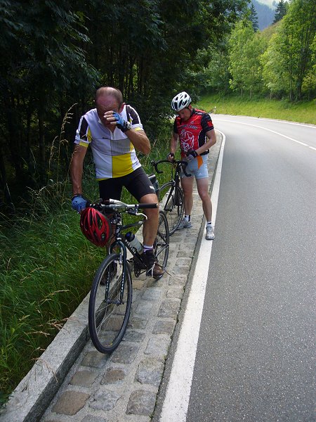 Kurze Pause im Berg