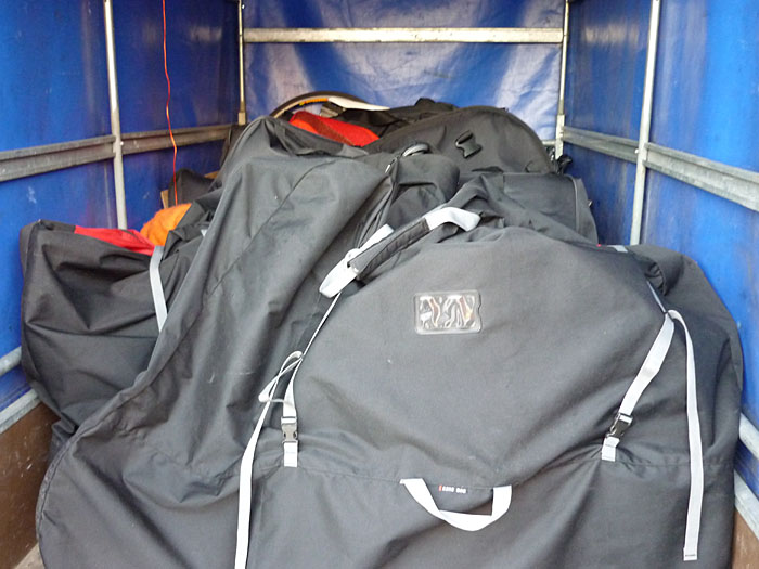 Die Räder sind gut verpackt