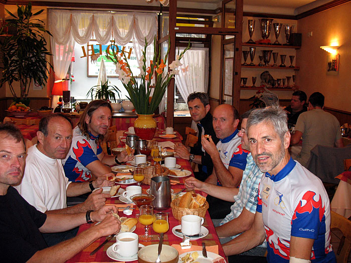 Stärkung vor der ersten Etappe