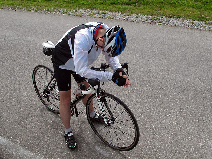 Joachim vor der Weiterfahrt, "... bitte lass mich schneller sein als Jürgen!" ;-)
