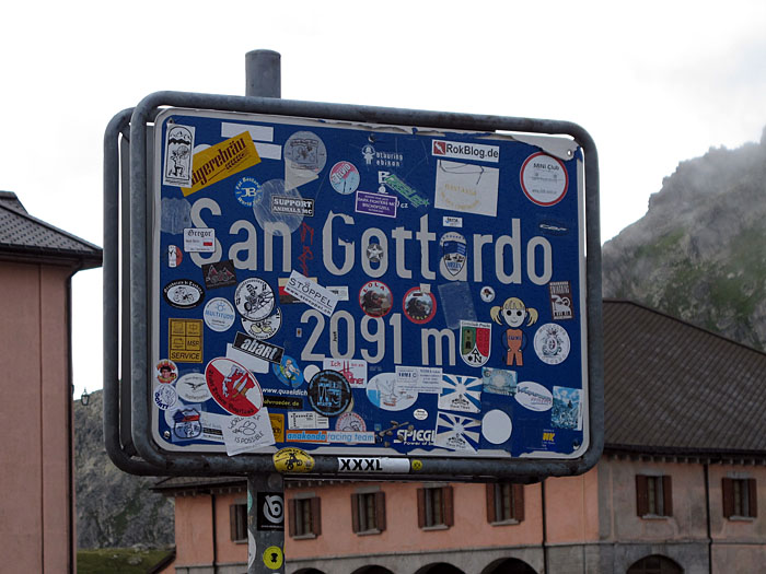 Ankunft am St. Gotthard