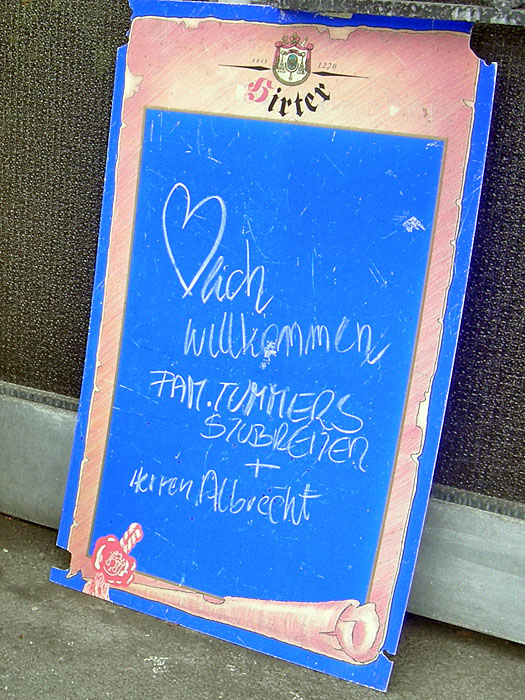 Das nette Begrüßungsschild haben wir erst bei der Abfahrt gesehen :-(