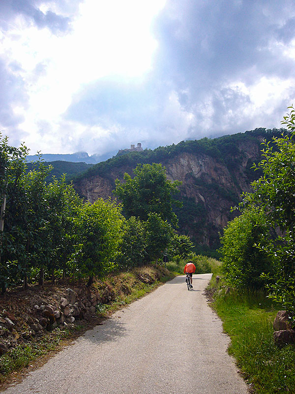 Rückfahrt auf dem Südtiroler Apfelradweg