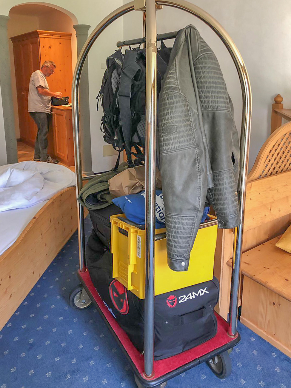 Packen im Hotel