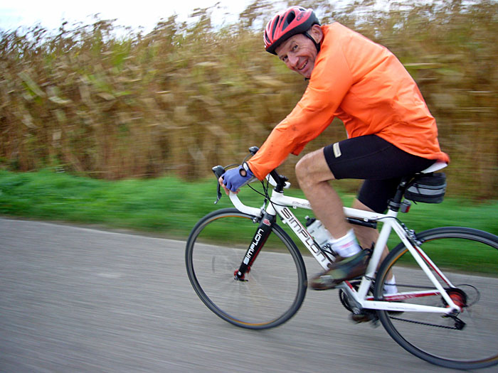 Hanspeter in voller Fahrt