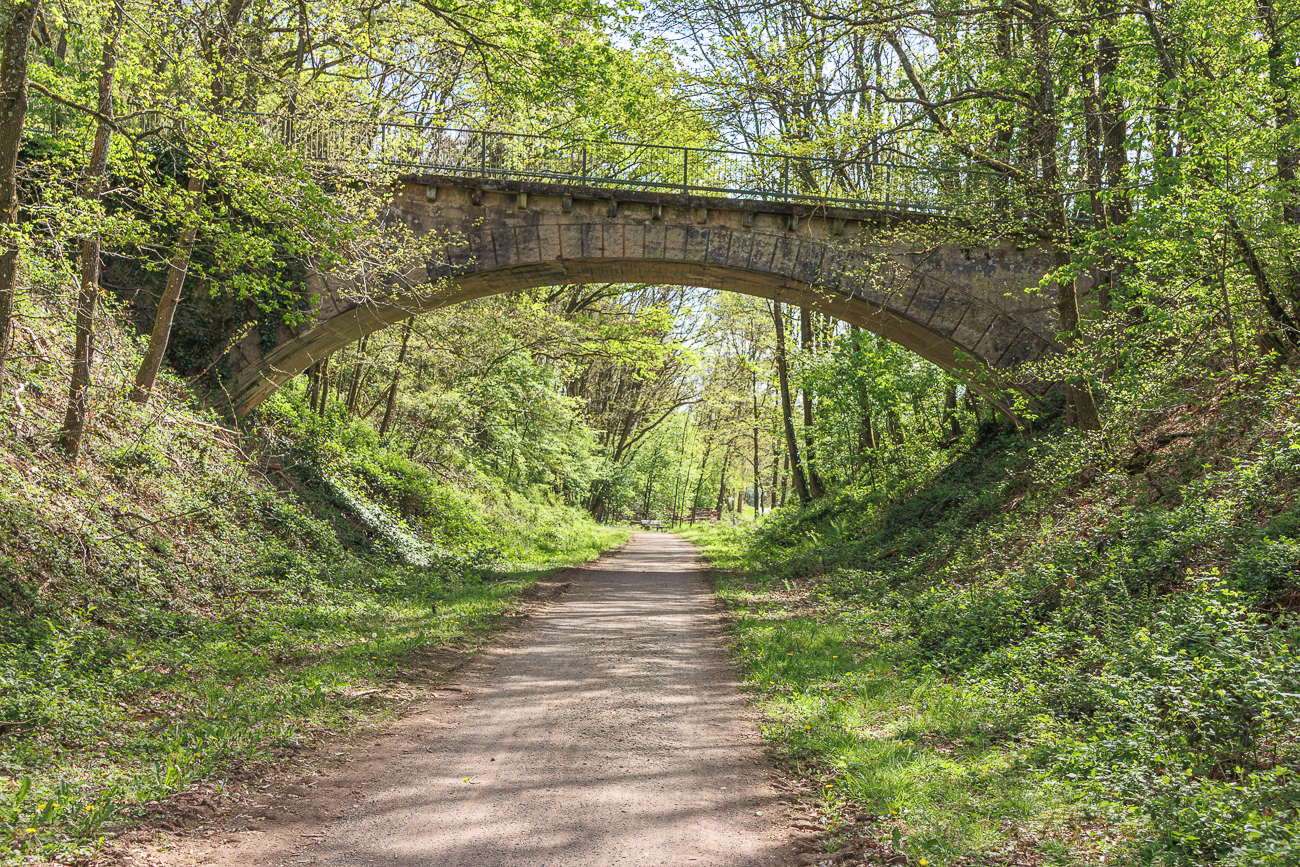 Auf der ehemaligen Strecke der Glantalbahn