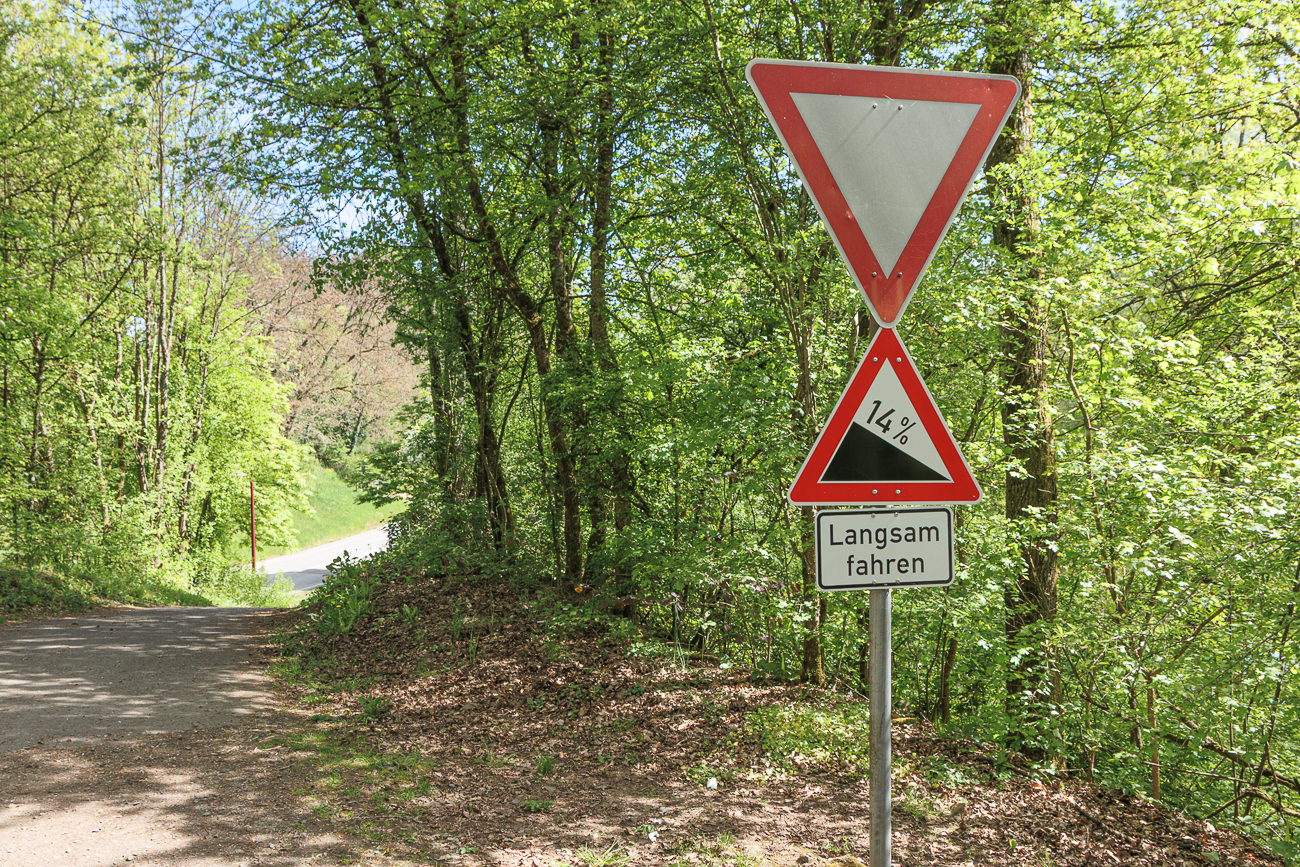 Zum Gl&uuml;ck geht es bergab ...
