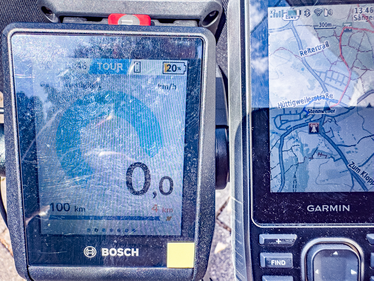 Am Ziel: Beine sind leer, Popo tut weh und nur noch 4 km Akku-Restreichweite ;-)