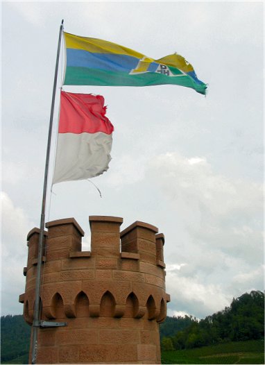 Ziel der ersten Etappe, die Juhe in der Burg von Ortenberg