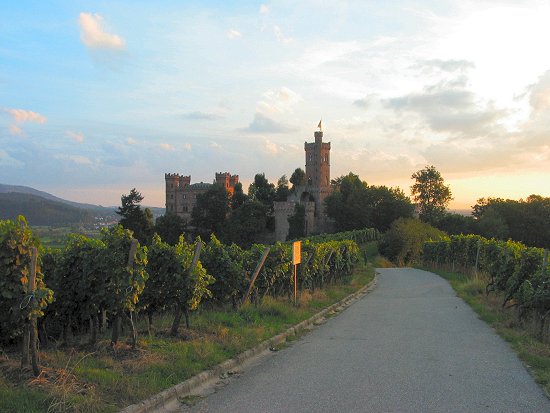 "Unsere" Burg im Abendlicht