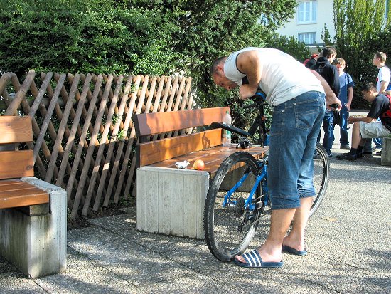 Inspektion an den Fahrrädern