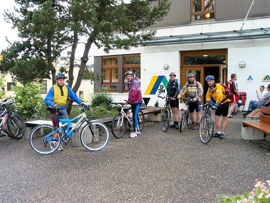 Start bei Nieselregen