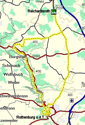 Taubertal 2007: Schlechtwettertour mit Claudia, Bernd und Michael ⇒