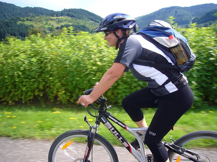 Bettina in voller Fahrt
