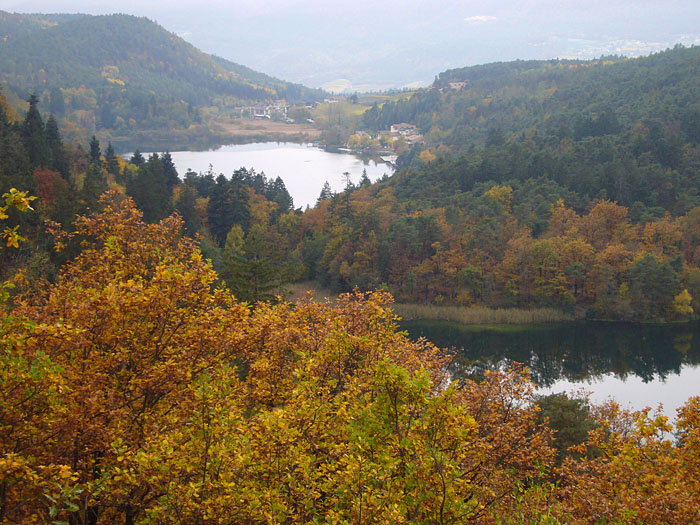 Blick auf die Montiggler Seen
