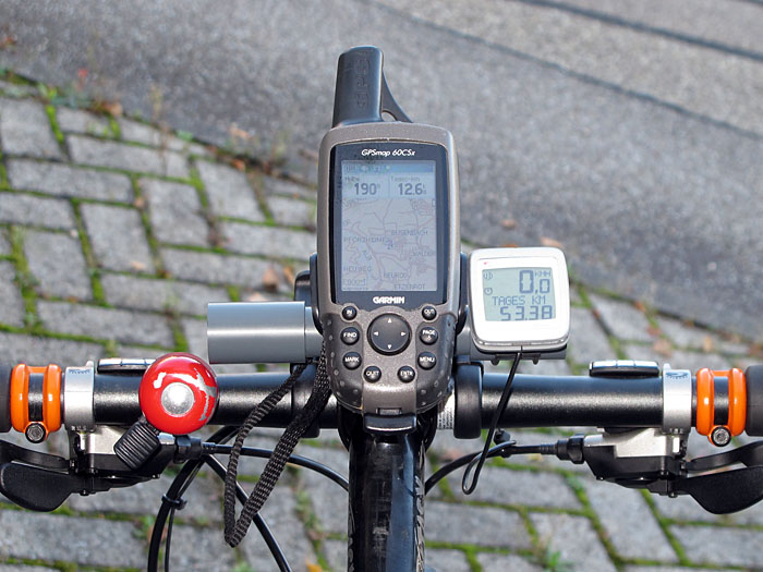 Hier mit montiertem GPS